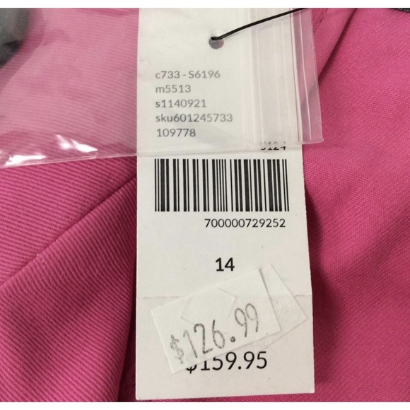 Lane Bryant Women's Long Belted Button Up Trench Coat‎ Pink New Size 14 NWT Plus - Picture 2 of 5